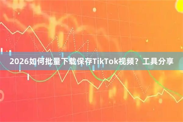 2026如何批量下载保存TikTok视频？工具分享